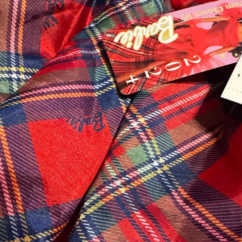 Barbie Red Plaid Dress with Bow